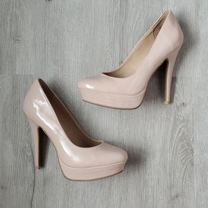 LC Lauren Conrad Johanna Nude Platform Heels